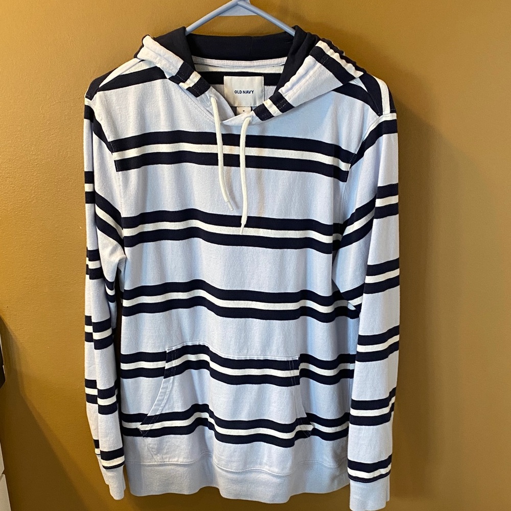 Old Navy unisex Hoodie - Navy and White Stripes